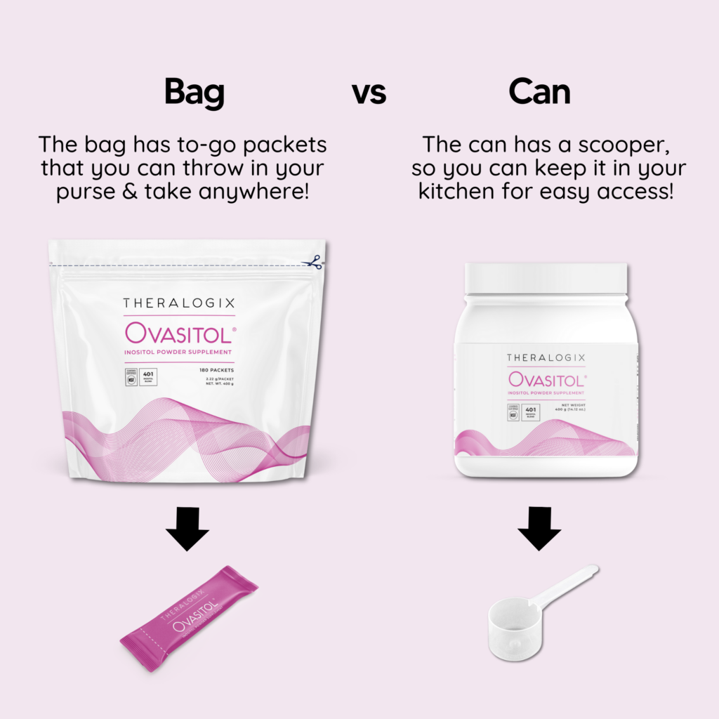 ovasitol can and bag with scooper and packet