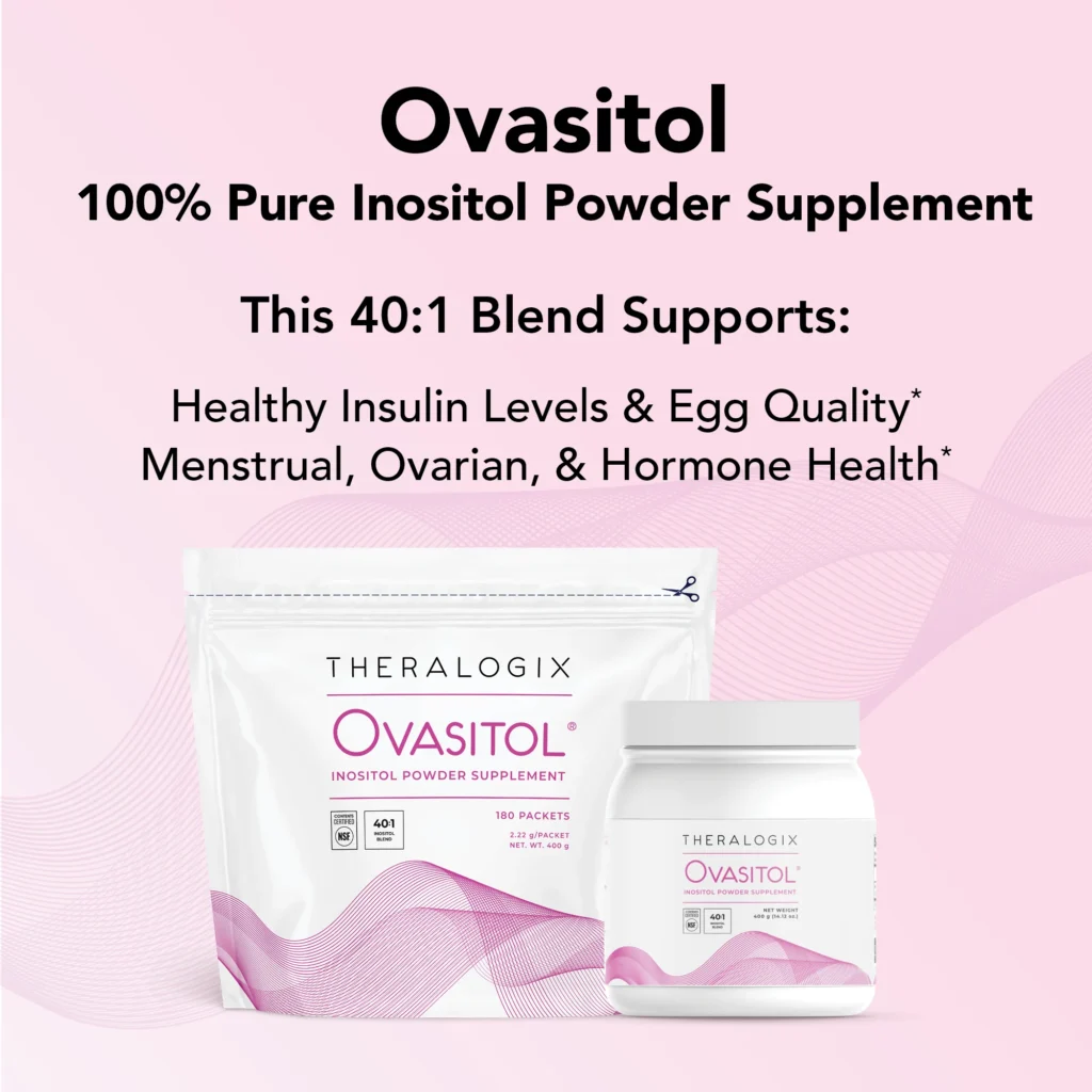Ovasitol - 100% pure inositols with no additives - This 40:1 blend supports: healthy insulin levels & egg quality, menstrual, ovarian, & hormone health