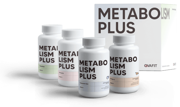 Metabolism Plus box and four bottles