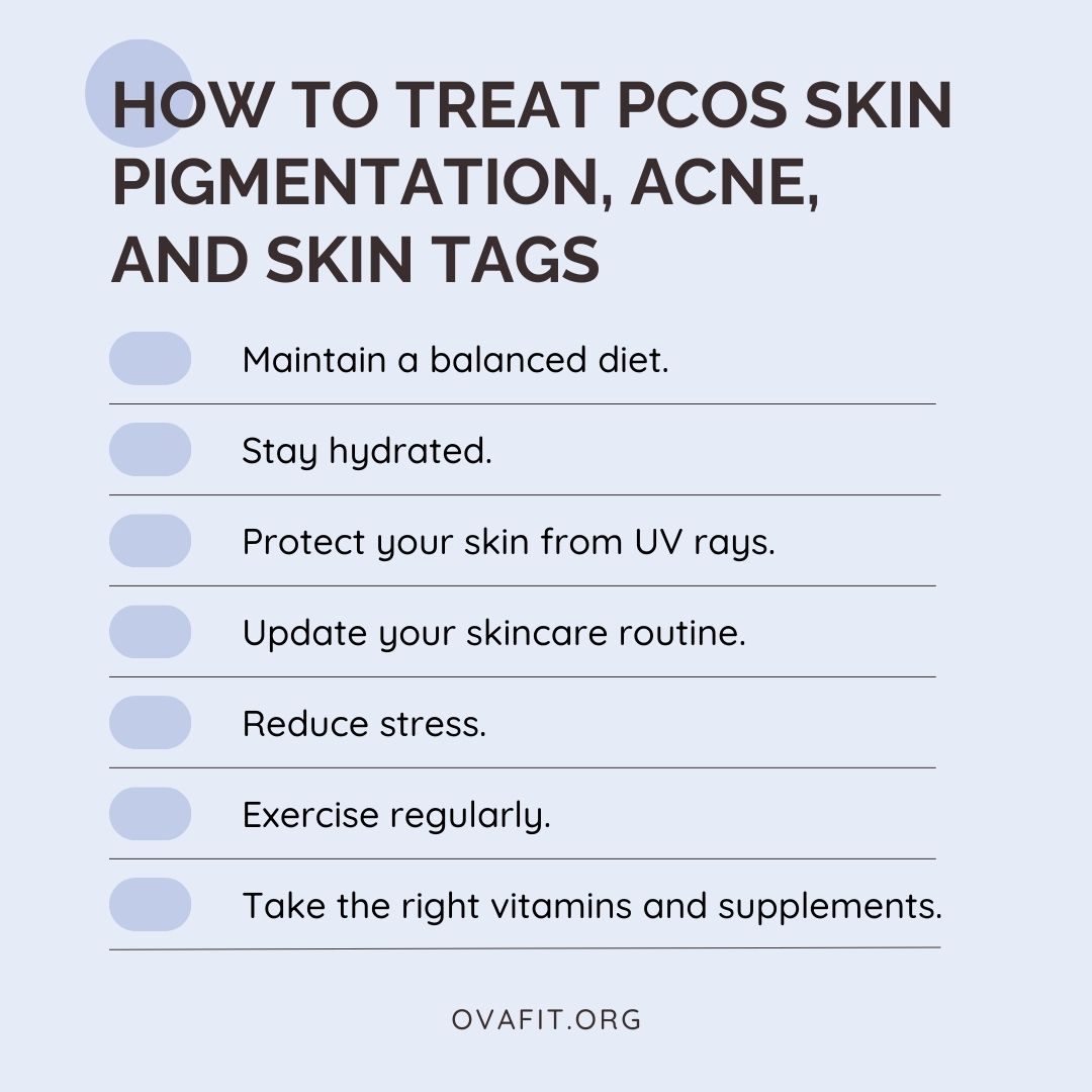 how to treat pcos skin pigmentation,acne, and skin tags