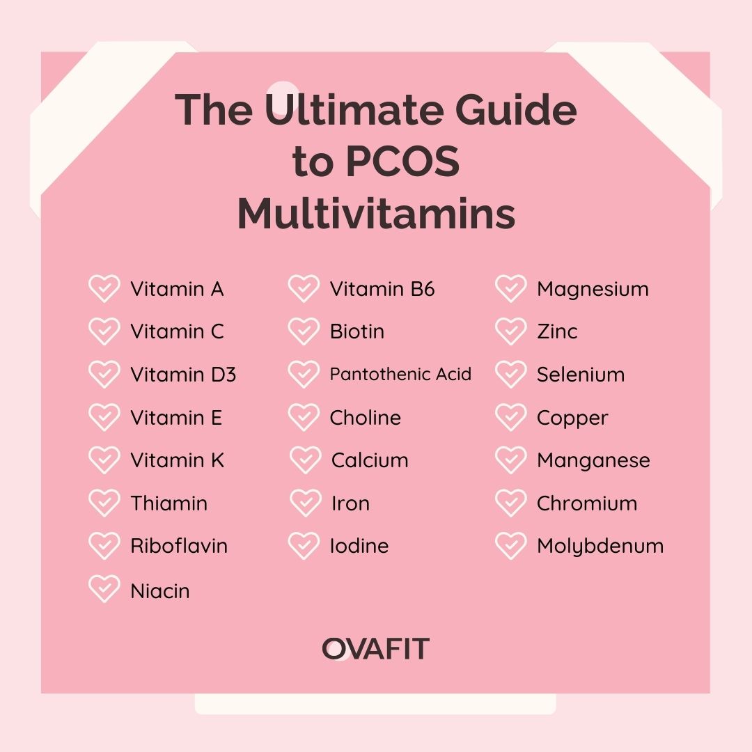 list of vitamins and minerals to look for in a PCOS multivitamin