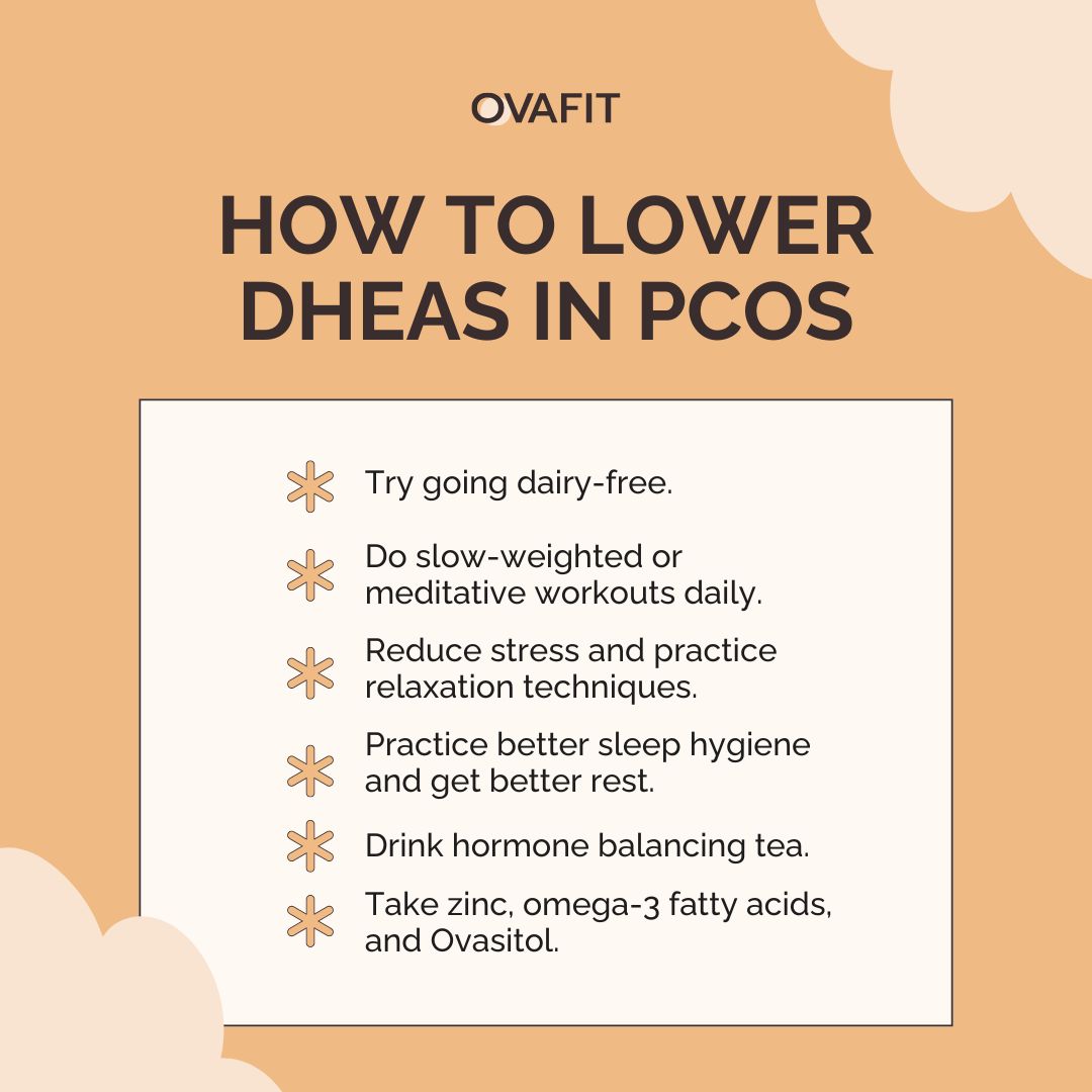 A list of ways on how to lower DHEAS in PCOS