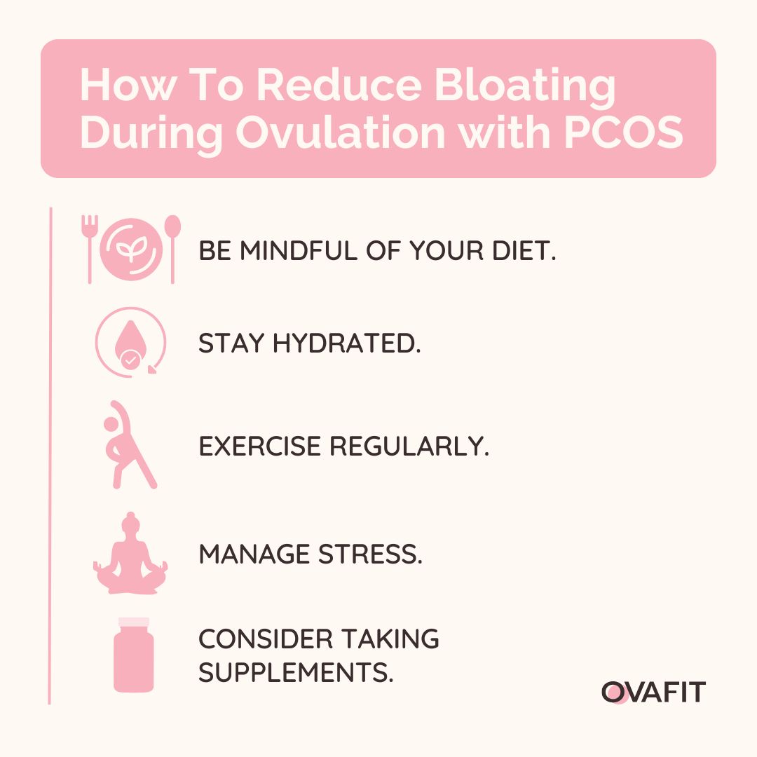 how to reduce bloating during ovulation with pcos