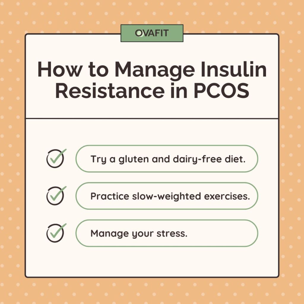 list of ways to manage insulin resistance in pcos