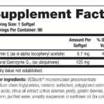 supplement fact page for purely prenatal