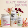 white canister with two bottles and black Friday text