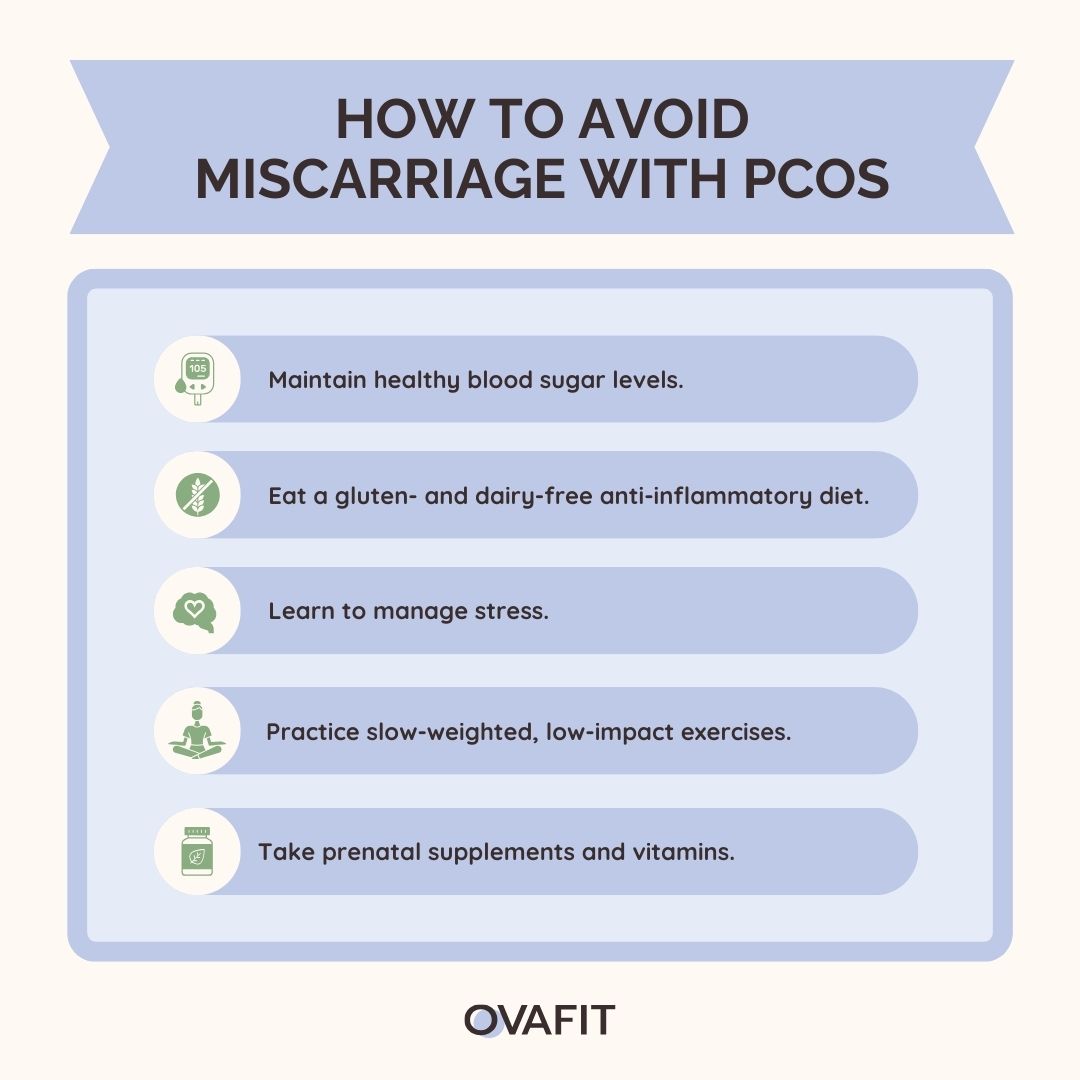 ways to avoid miscarriage with pcos