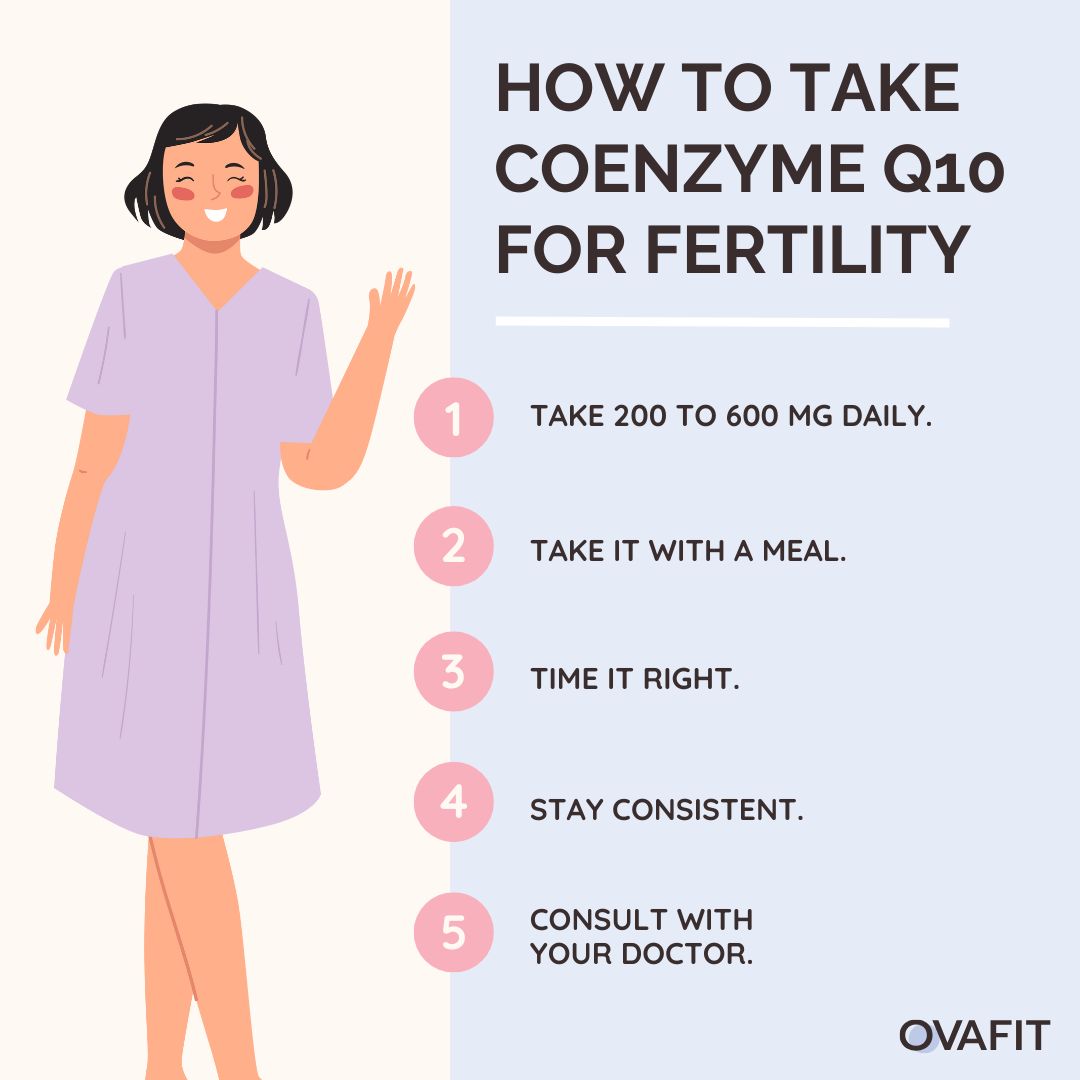 how to take coenzyme q10 for fertility