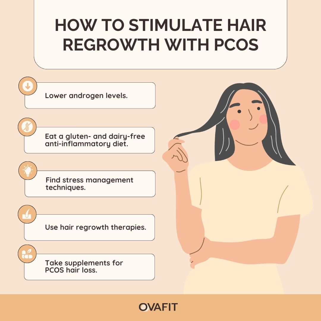 how to stimulate hair regrowth with pcos