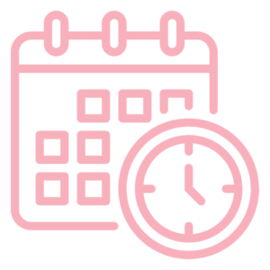 calendar with clock in front of