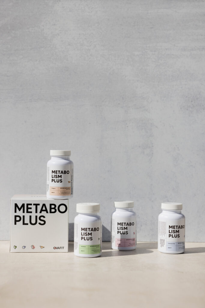 box that says metabolism plus with bottles