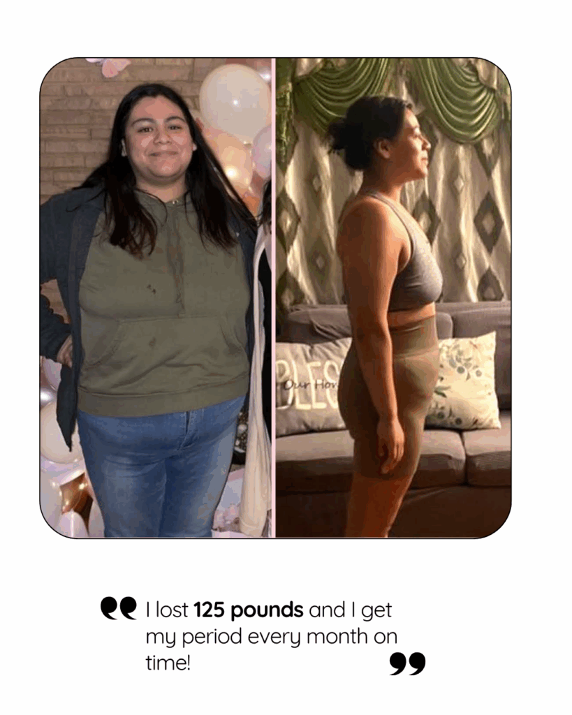 a before and after of a women