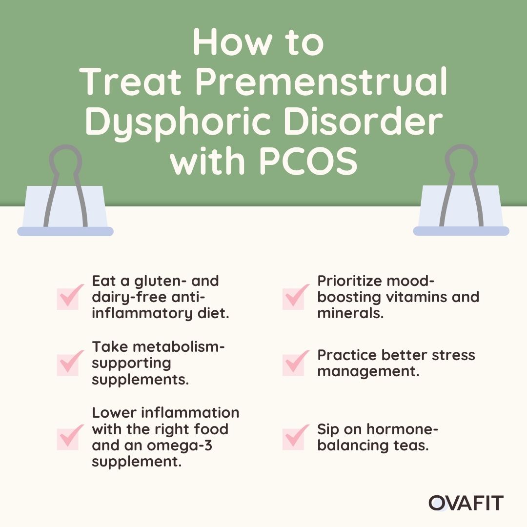 how to treat premenstrual dysphoric disorder how to treat premenstrual dysphoric disorder with pcos