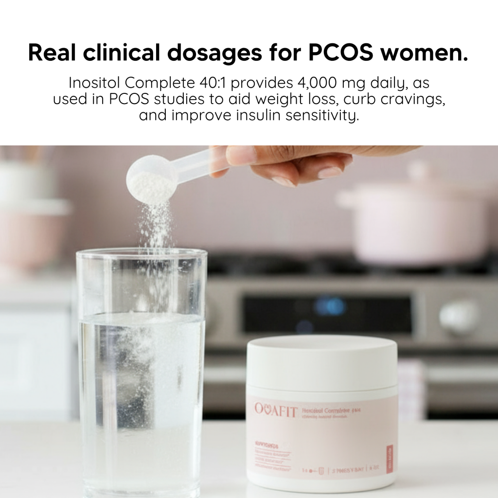 glass of water with scooper shown next to a supplement bottle