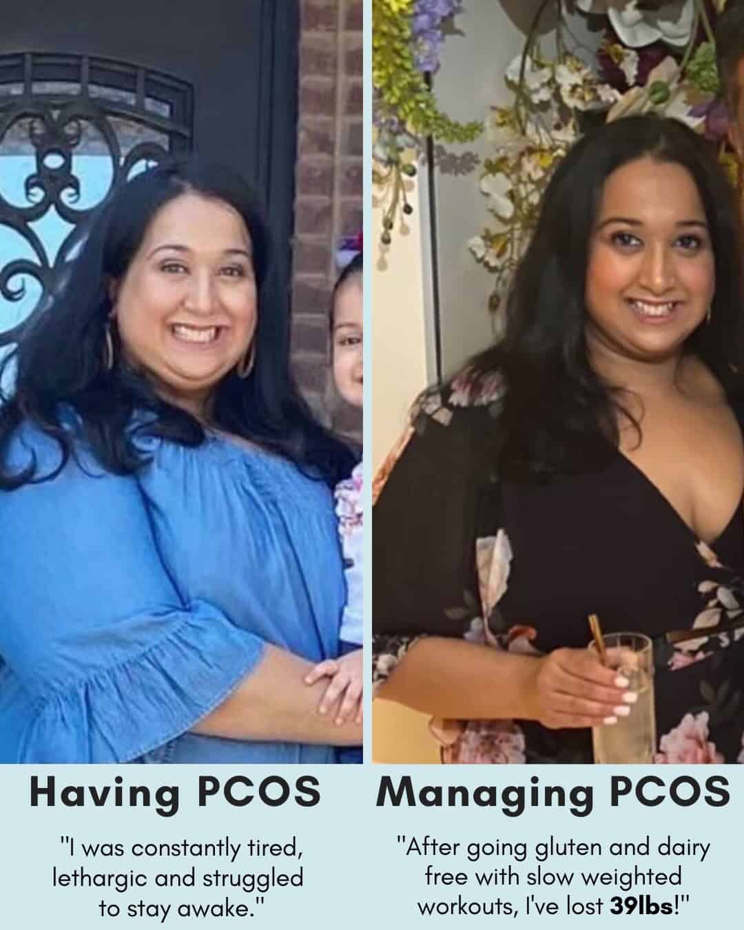 Cysterhood testimonial with before/after photos from Cysterhood member