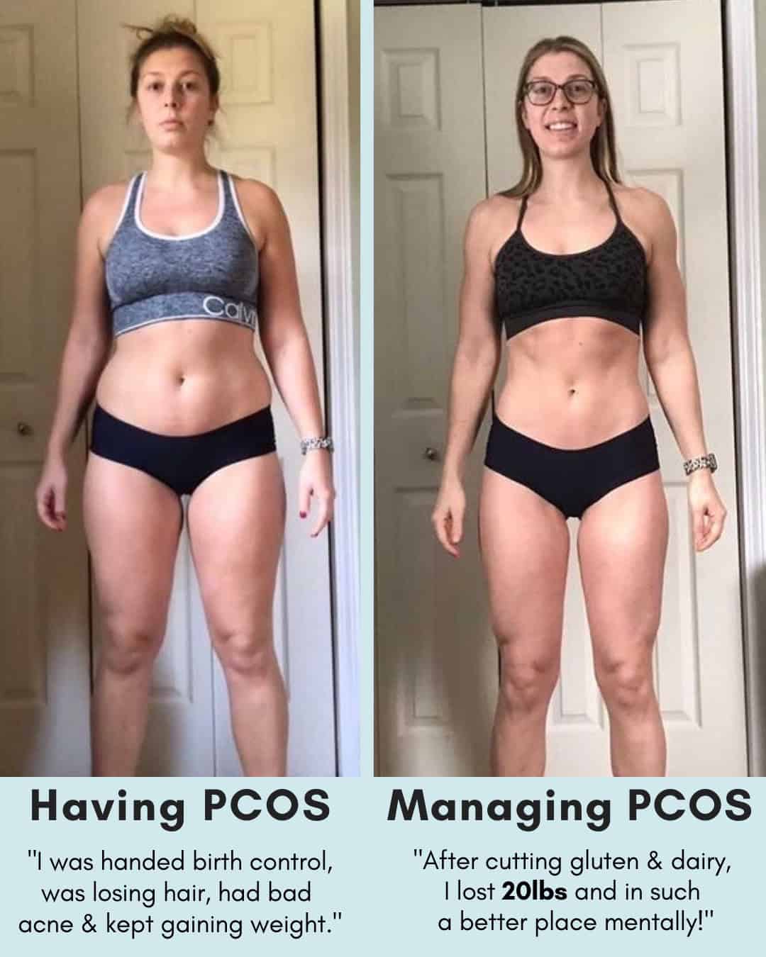 Cysterhood testimonial with before/after photos from Cysterhood member