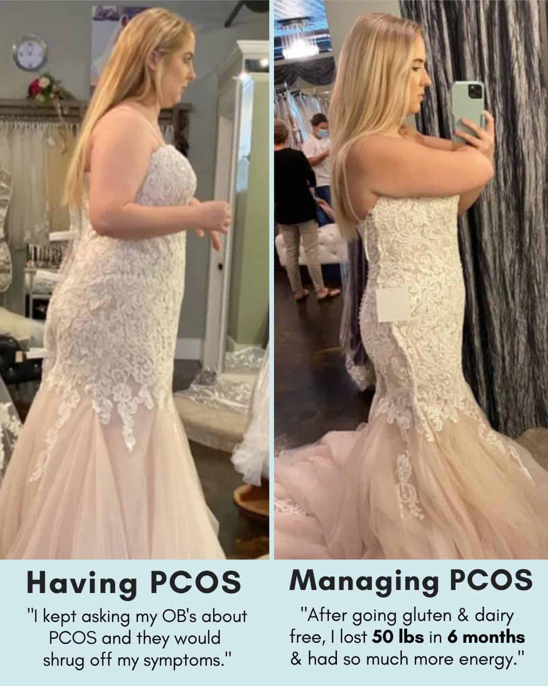 Cysterhood testimonial with before/after photos from Cysterhood member