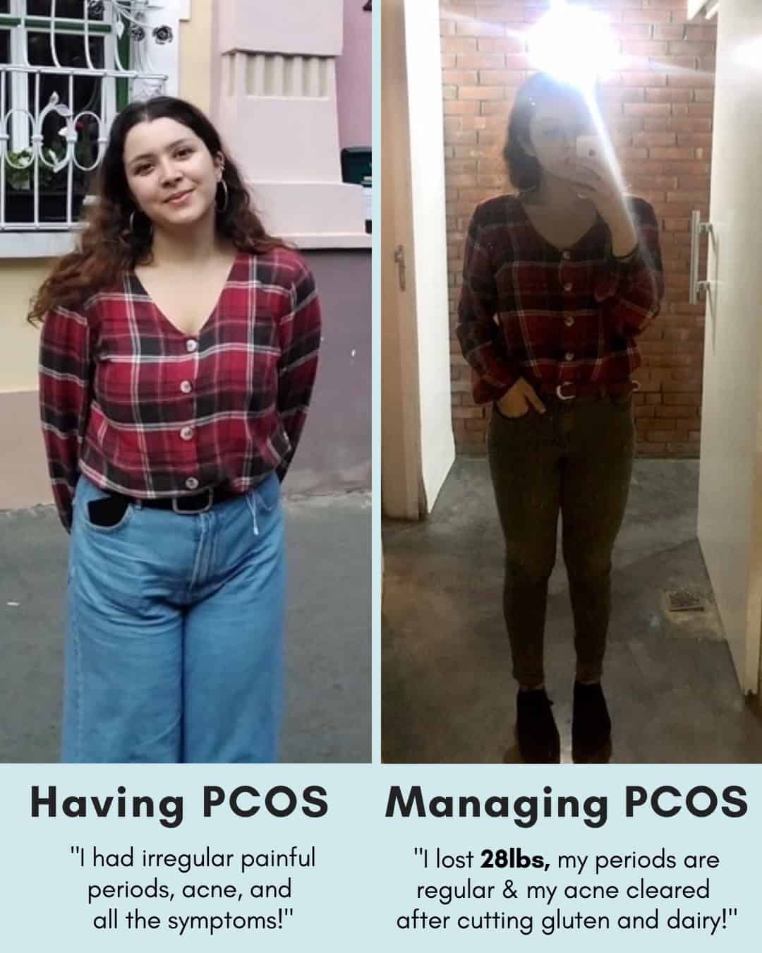 Cysterhood testimonial with before/after photos from Cysterhood member