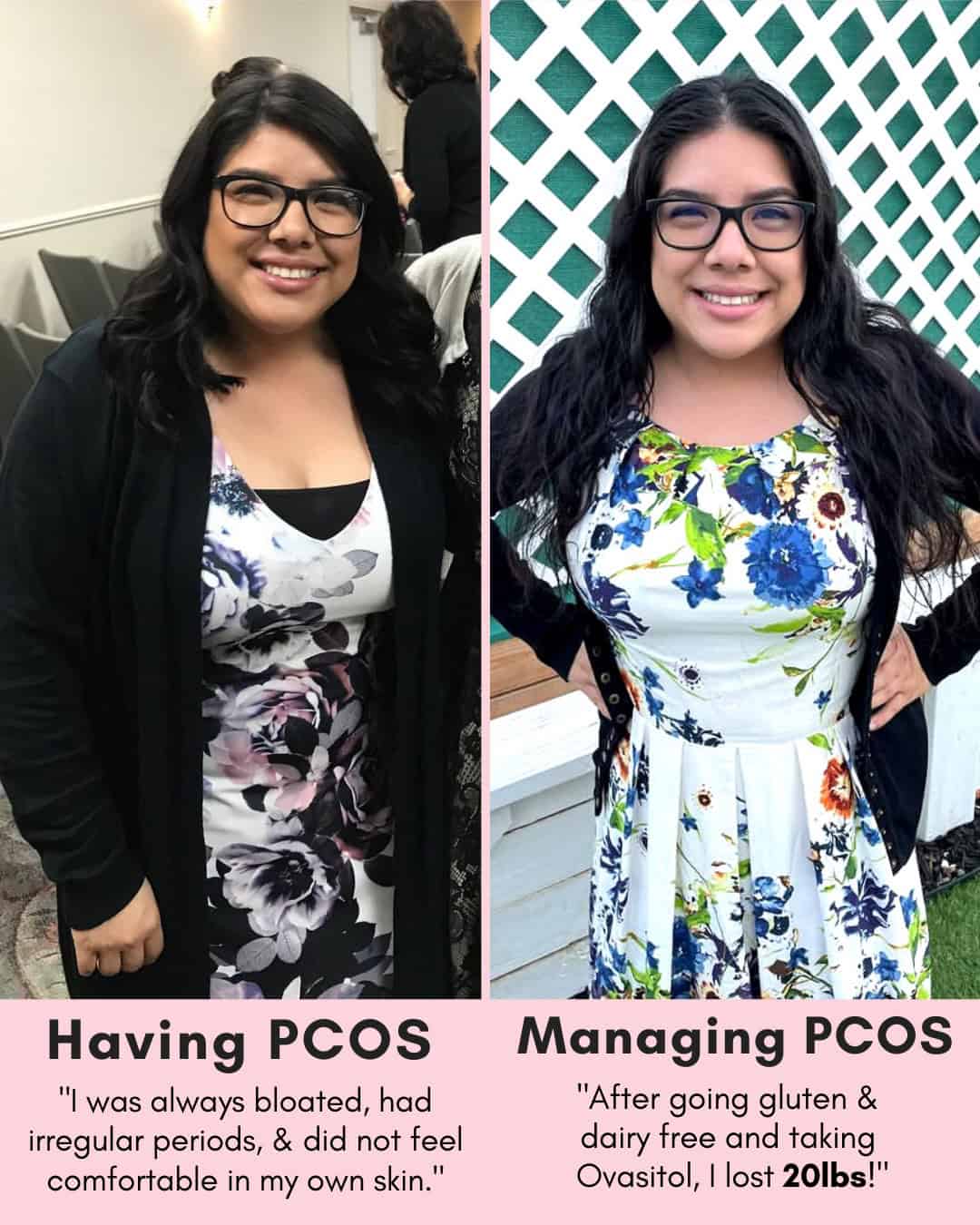 Cysterhood testimonial with before/after photos from Cysterhood member