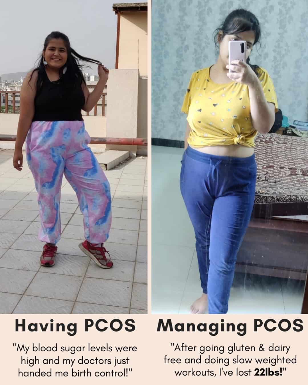 Cysterhood testimonial with before/after photos from Cysterhood member