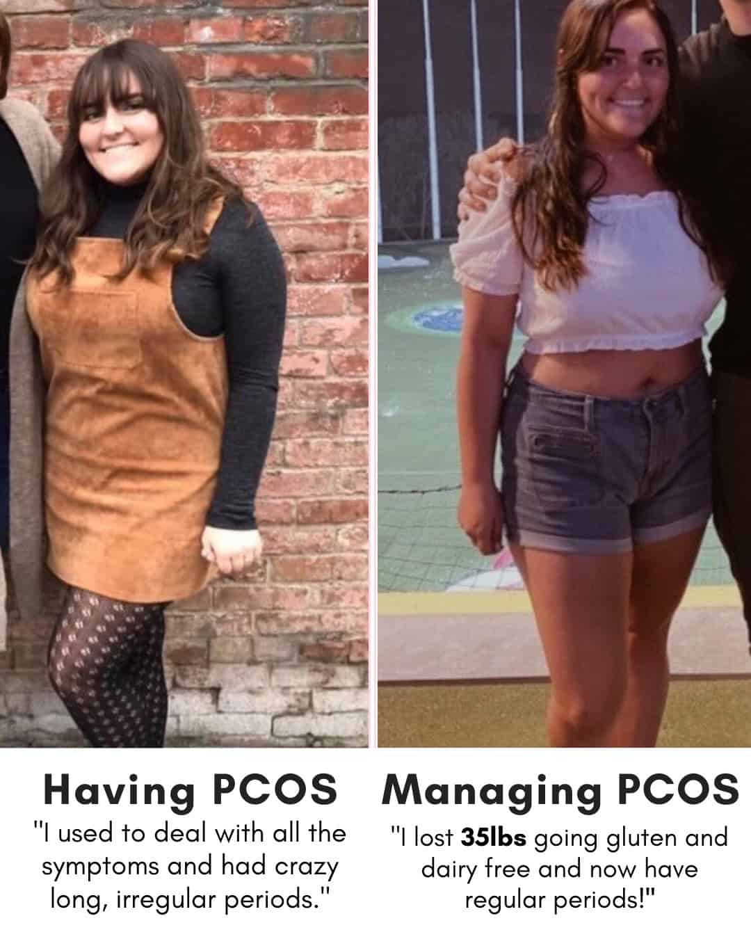 Cysterhood testimonial with before/after photos from Cysterhood member