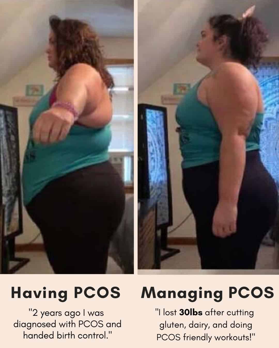 Cysterhood testimonial with before/after photos from Cysterhood member