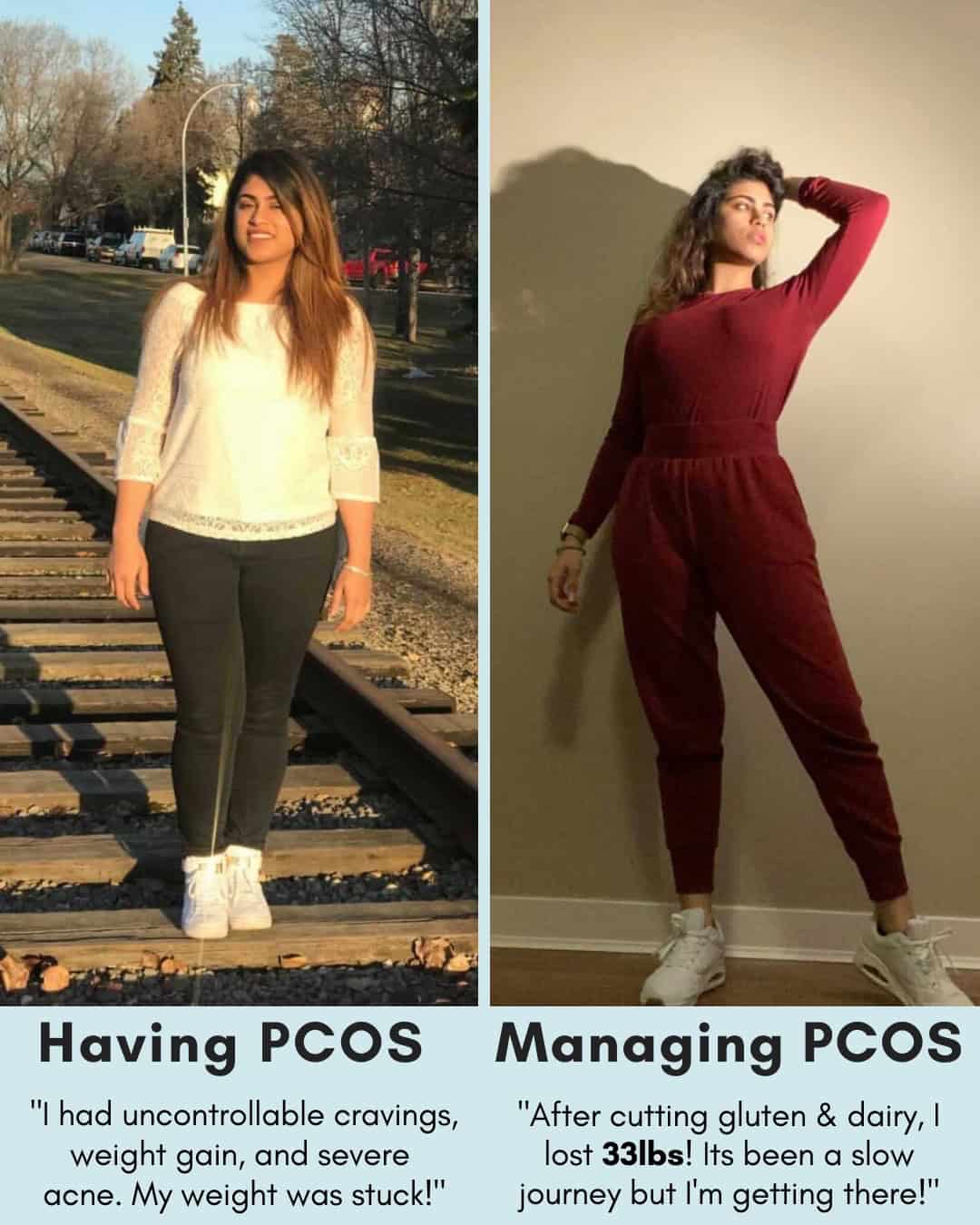 Cysterhood testimonial with before/after photos from Cysterhood member