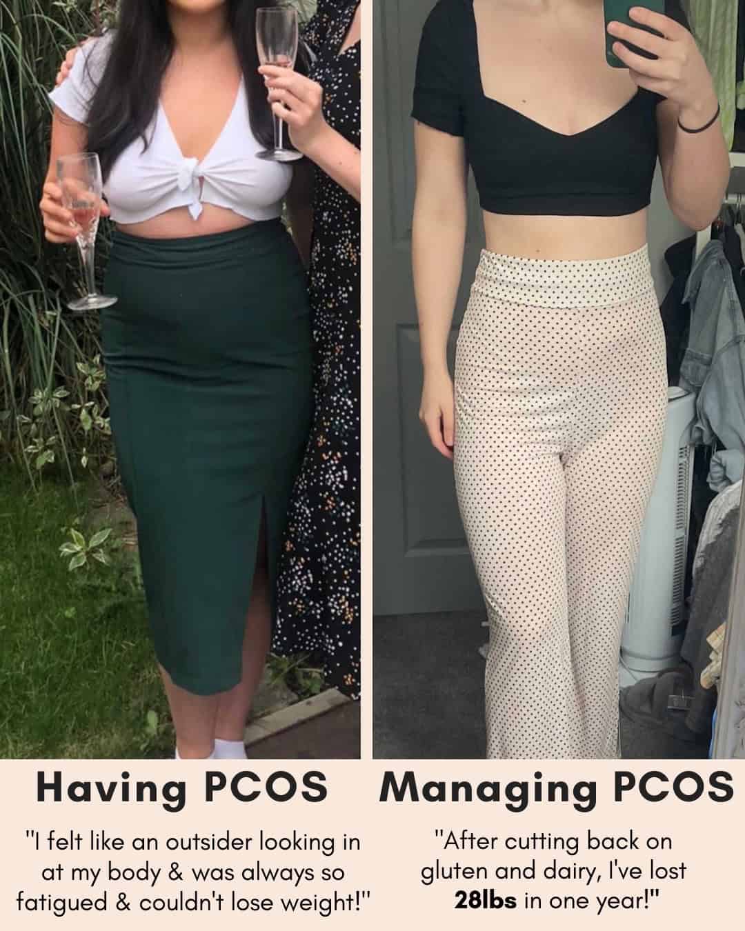 Cysterhood testimonial with before/after photos from Cysterhood member