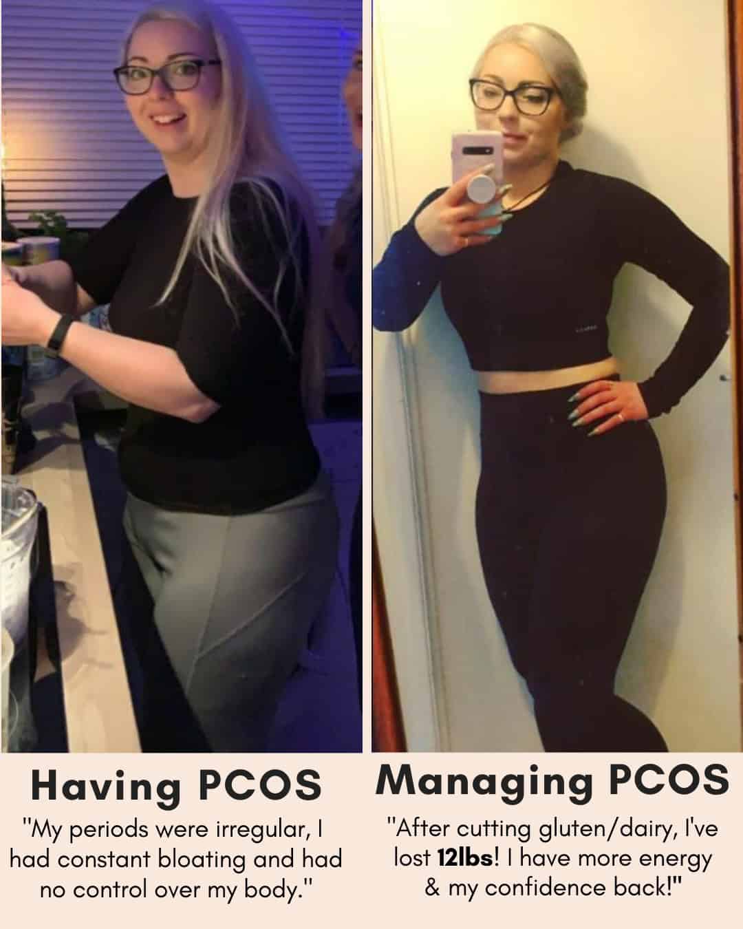Cysterhood testimonial with before/after photos from Cysterhood member