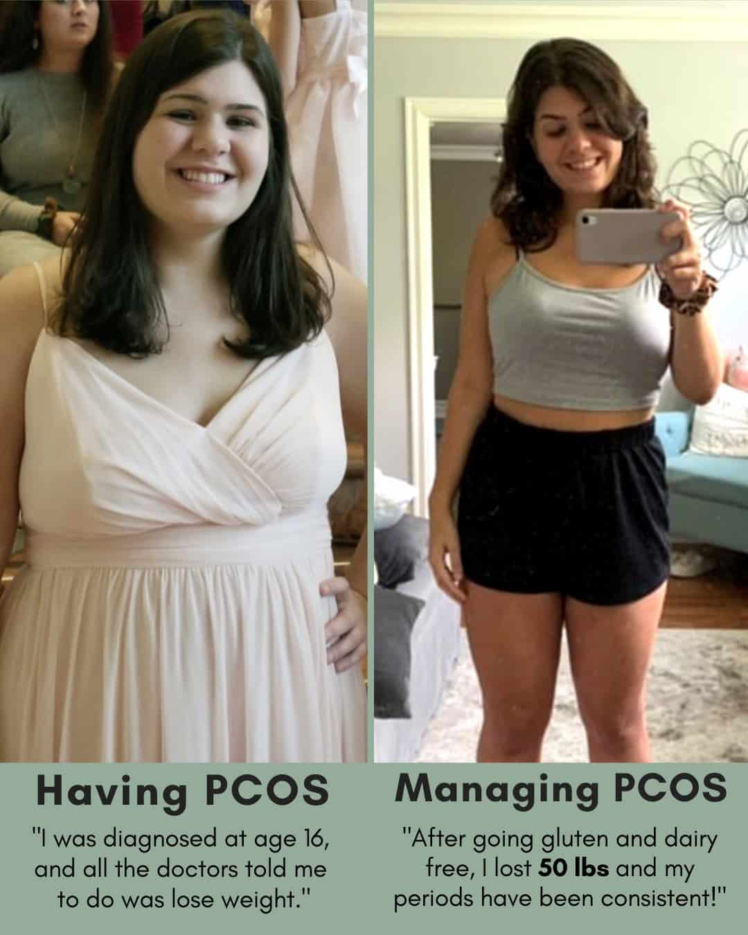 Cysterhood testimonial with before/after photos from Cysterhood member