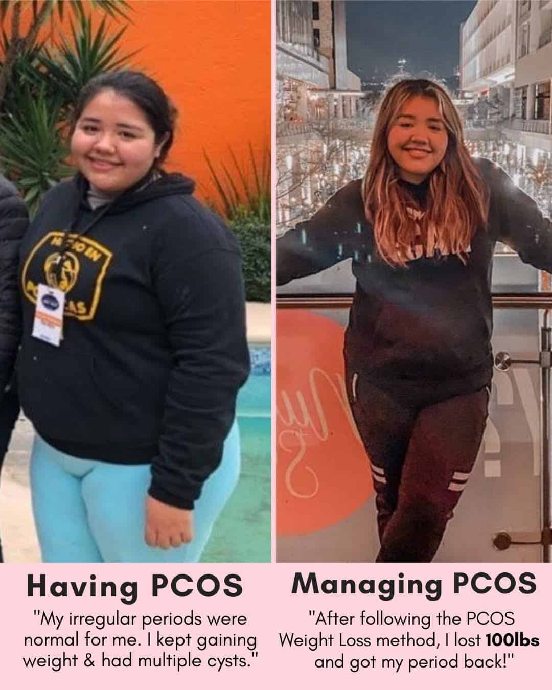 Cysterhood testimonial with before/after photos from Cysterhood member