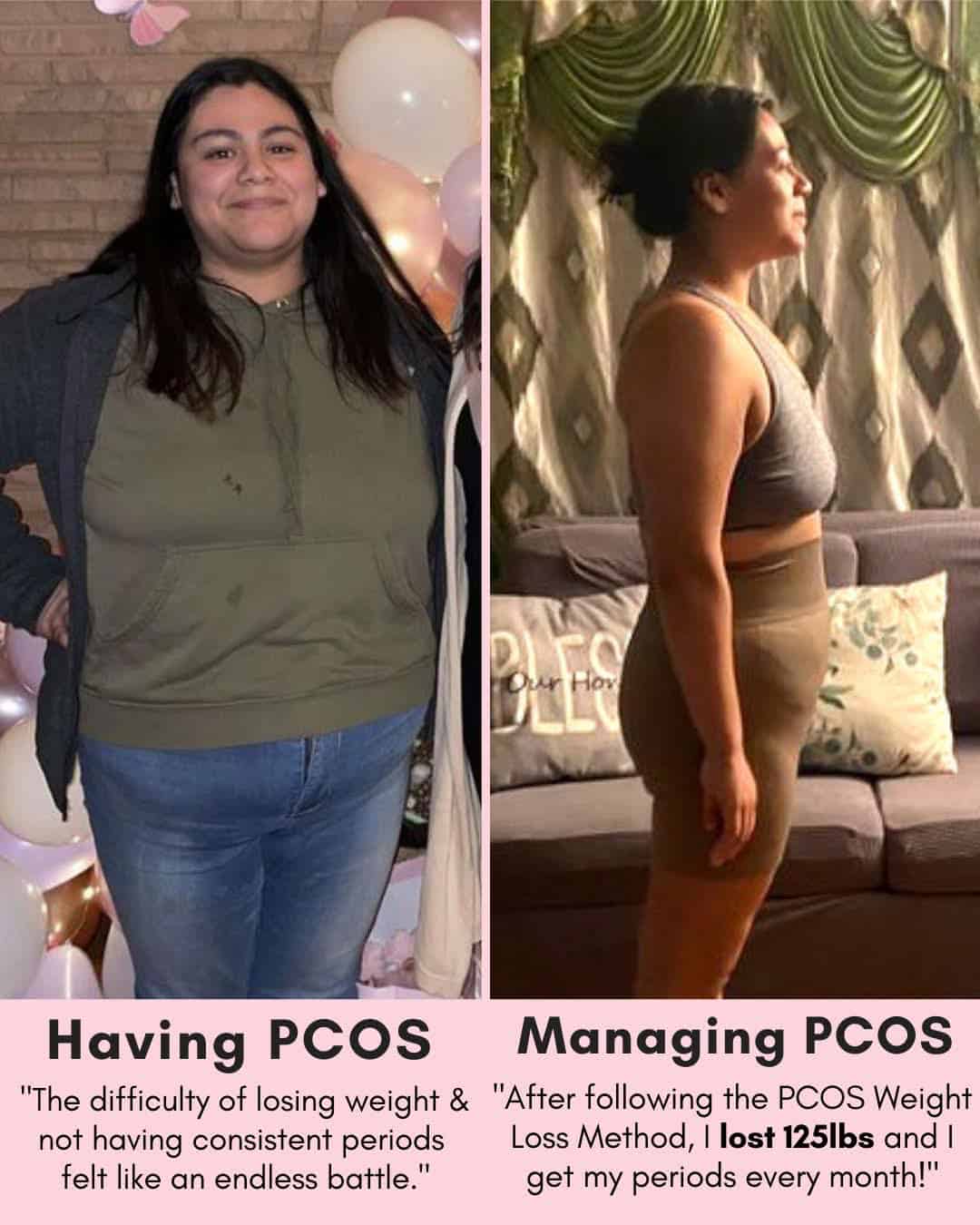 Cysterhood testimonial with before/after photos from Cysterhood member