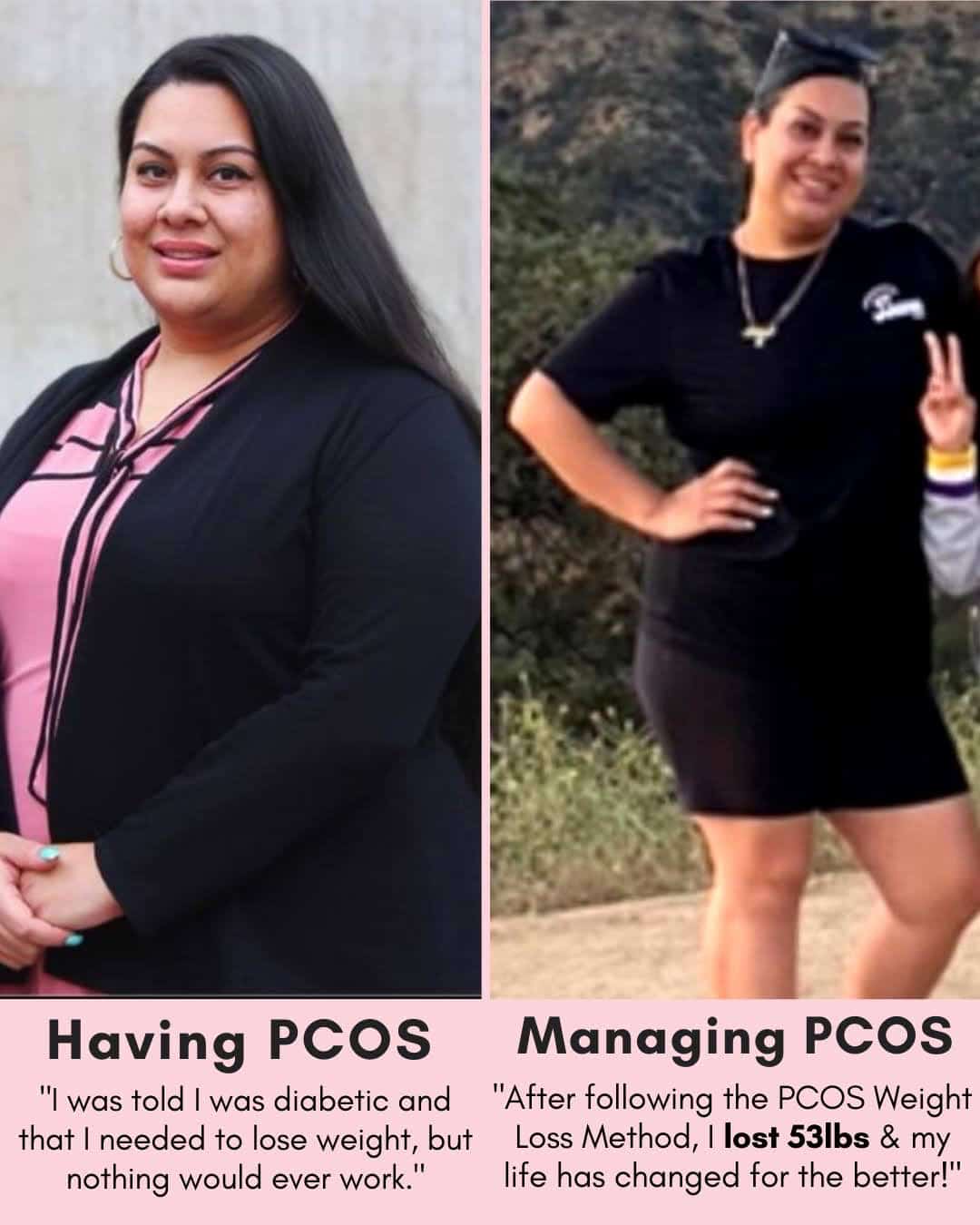 Cysterhood testimonial with before/after photos from Cysterhood member
