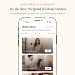 workouts shown on a app
