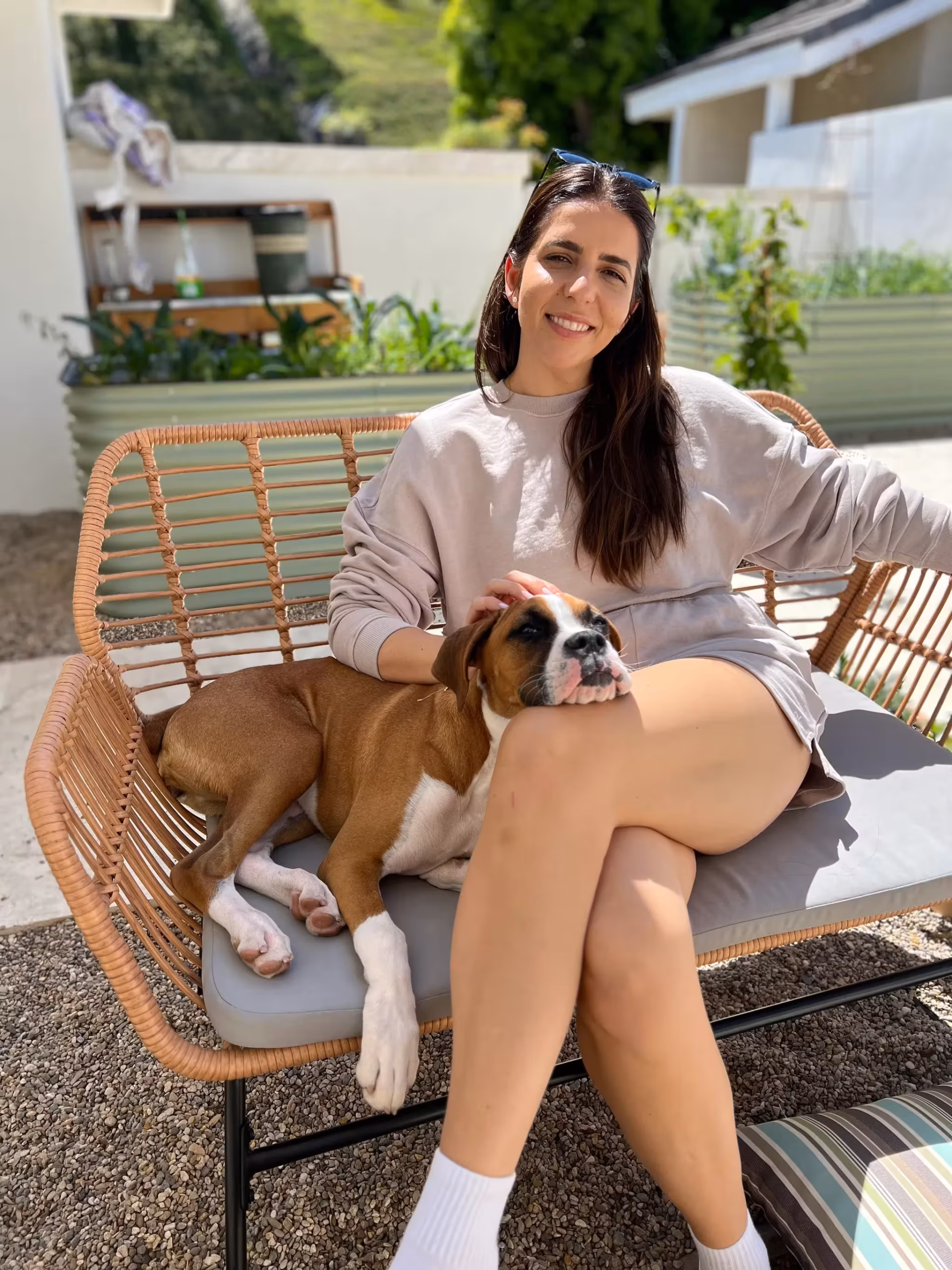 Tallene and dog Kismet